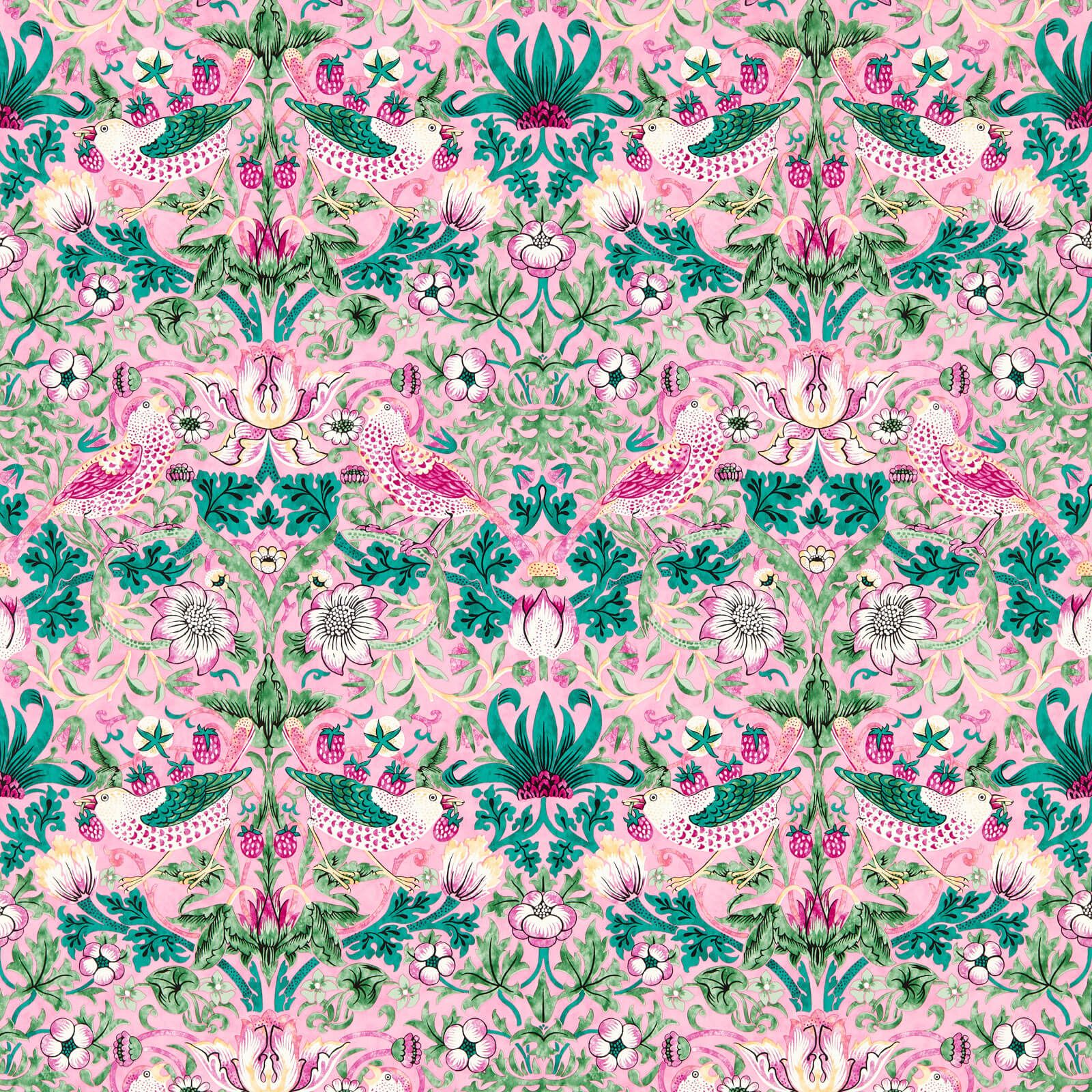 strawberry-thief-morris-and-co-miami-strip-wallpaper-510021-image01 Morris & Co. tapeet Strawberry Thief Wide Width