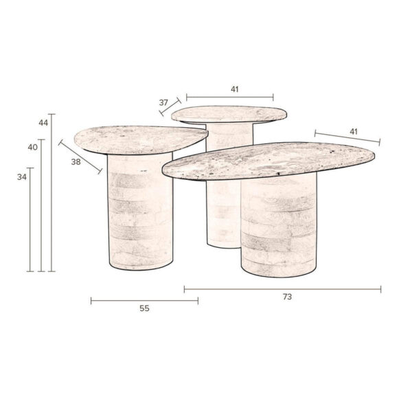 Dutchbone abilaud Suki Set Of 3