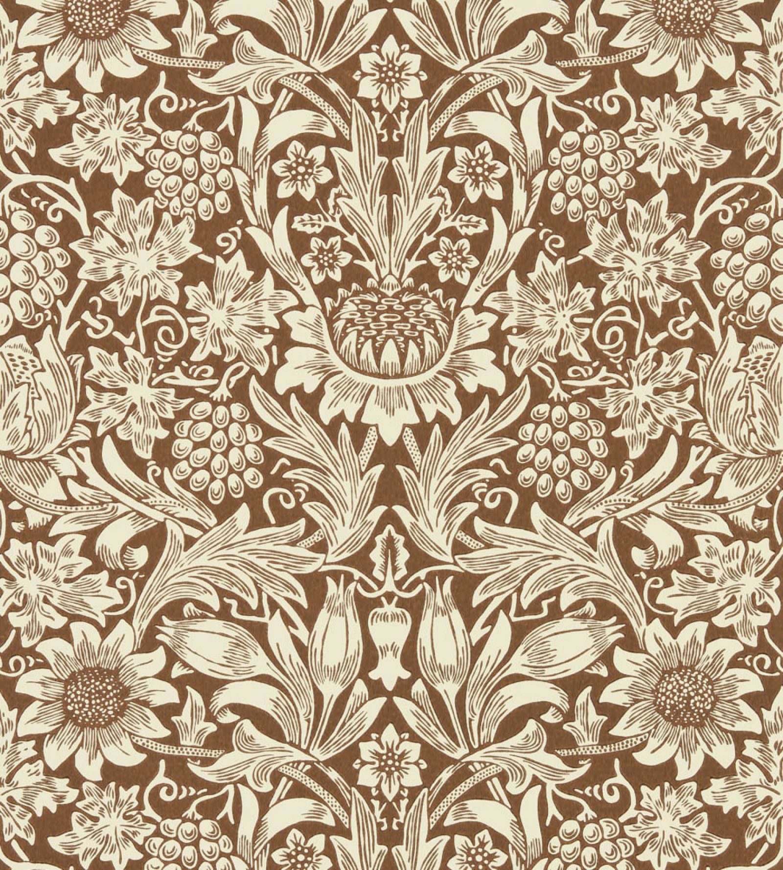 sunflower-morris-and-co-chocolate-cream-wallpaper-216961-image01 Morris & Co. tapeet Sunflower