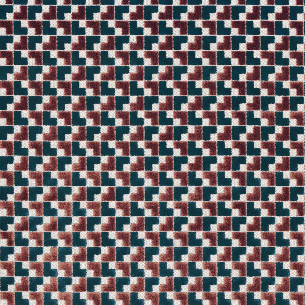 Casamance kangas Baker Street Bois De Rose / Petrole