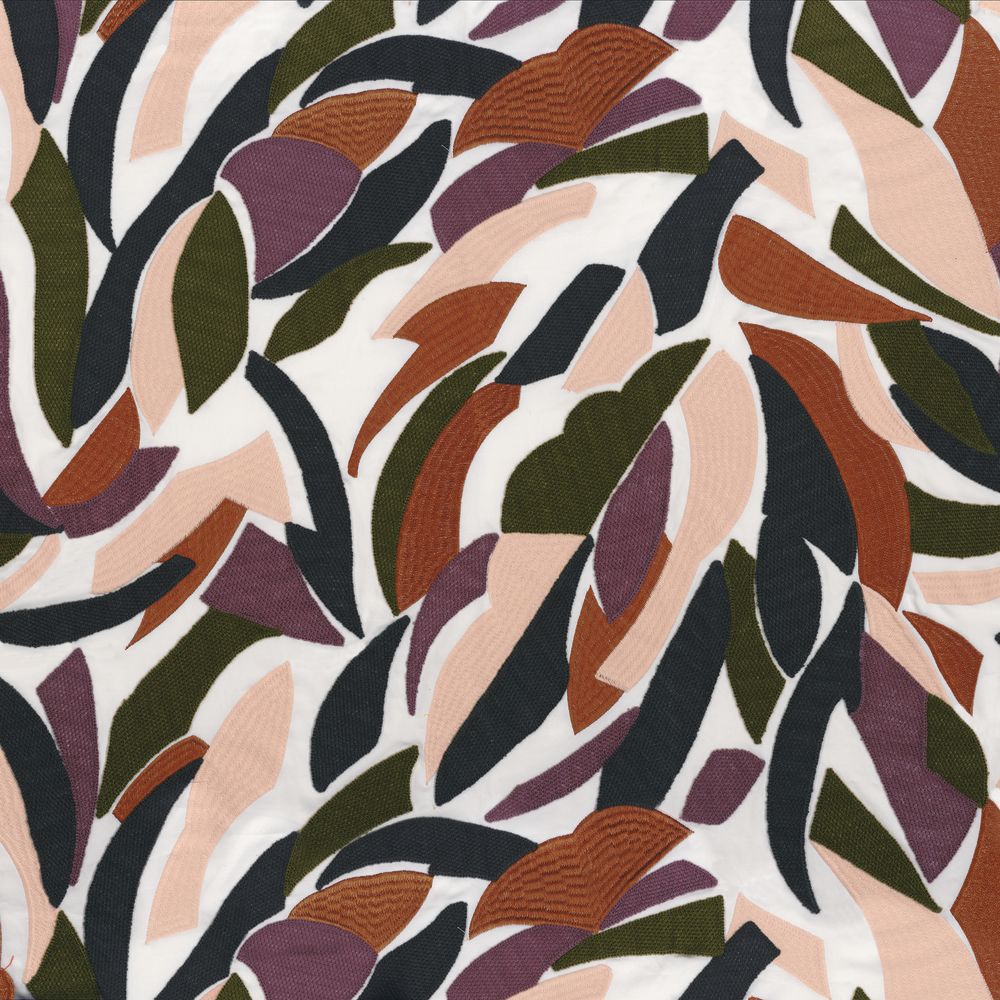 Casamance kangas Defile Orange Brulee / Olive / Anthracite