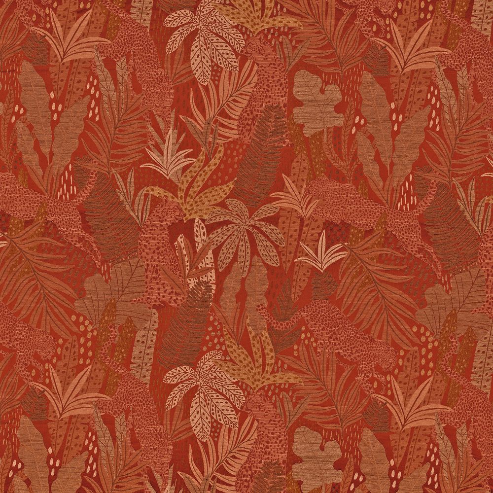 8722 - Left211 Casamance kangas Panthere Orange Brûlee