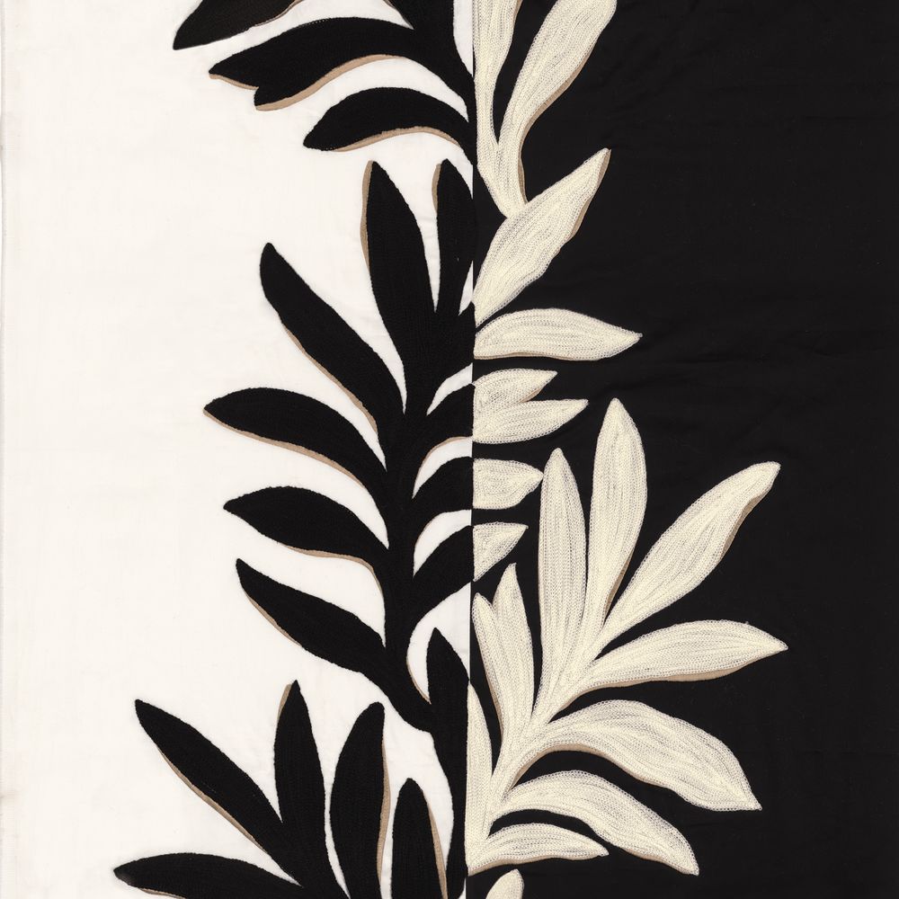 Casamance kangas Sophora Blanc / Noir De Lune