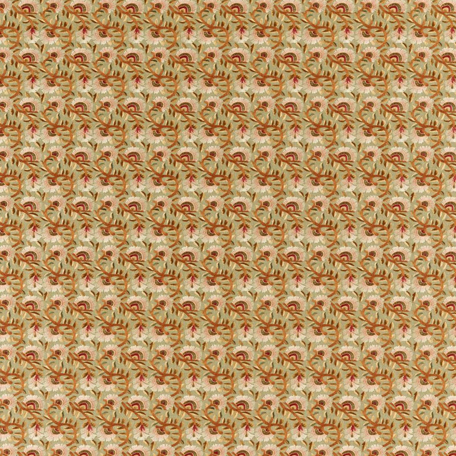 wardle-embroidery-morris-and-co-olive-brick-fabric-236819-image01 Morris & Co kangas Wardle Embroidery