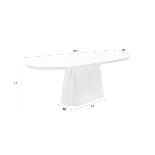 Zuiver toolid Dining Table Almira Oval Oak