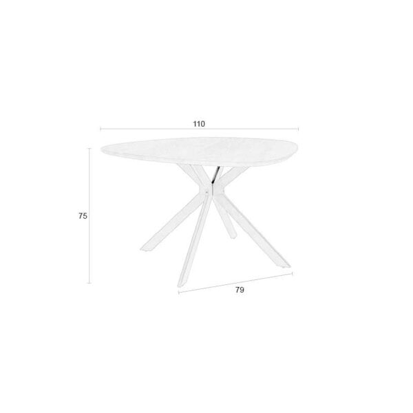 Zuiver laud Chase Table Organic Round