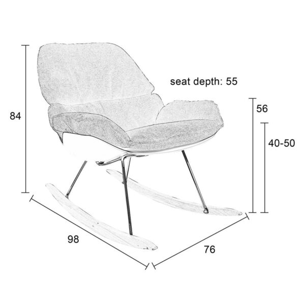 Zuiver tugitool Lounge Chair Rocky