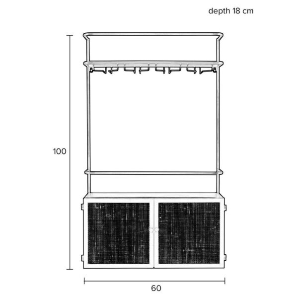 Zuiver seinariiul Wall Wine Shelf Guuji
