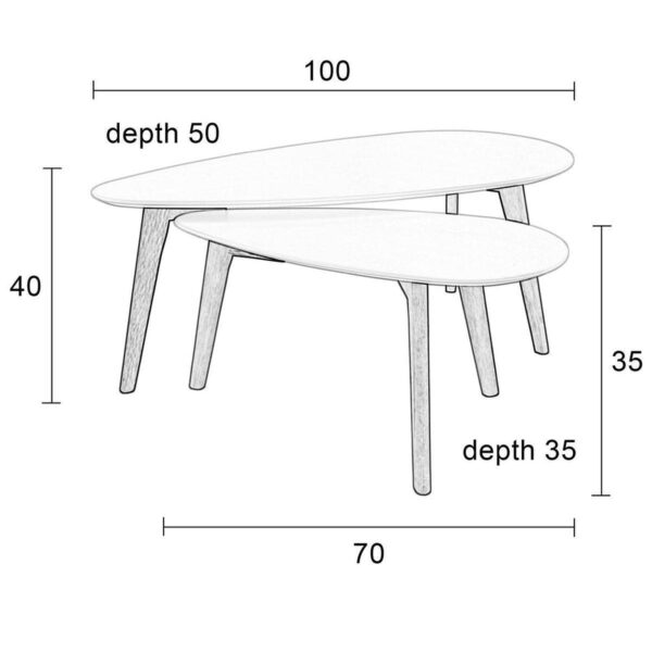 Zuiver abilaud Drop Set Of 2
