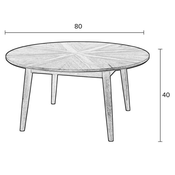Zuiver lauake Coffee Table Fabio Natural