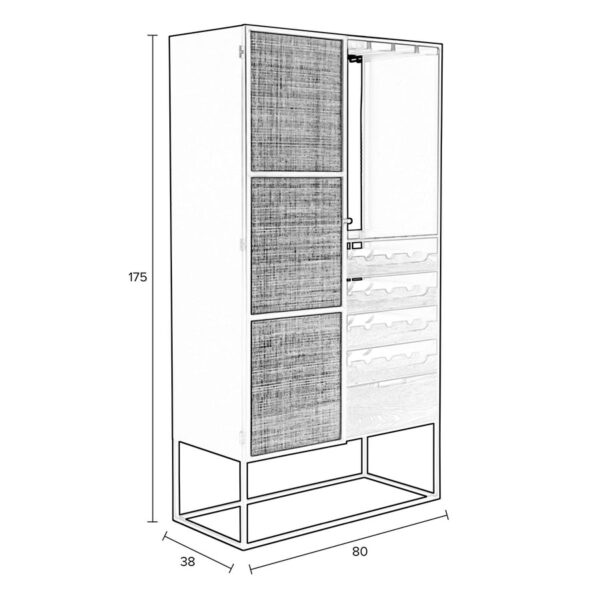 Zuiver kapp Wine Cabinet Guuji High