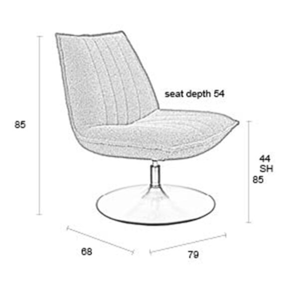 Zuiver tugitool Lounge Chair Jax