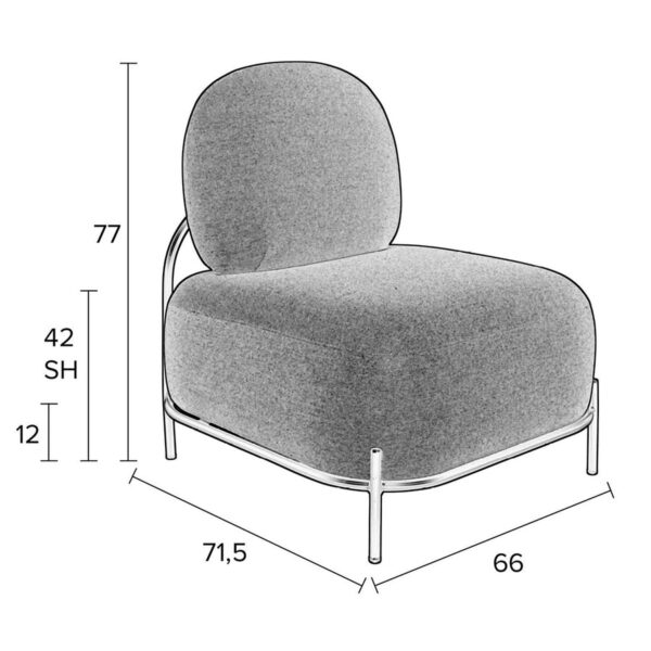 Zuiver tugitool Lounge Chair Polly