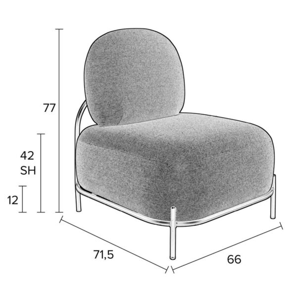 Zuiver tugitool Lounge Chair Polly