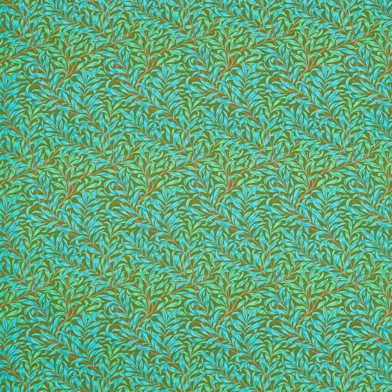 willow-boughs-morris-and-co-olive-turquoise-fabric-226841-image01 Morris & Co kangas Willow Boughs