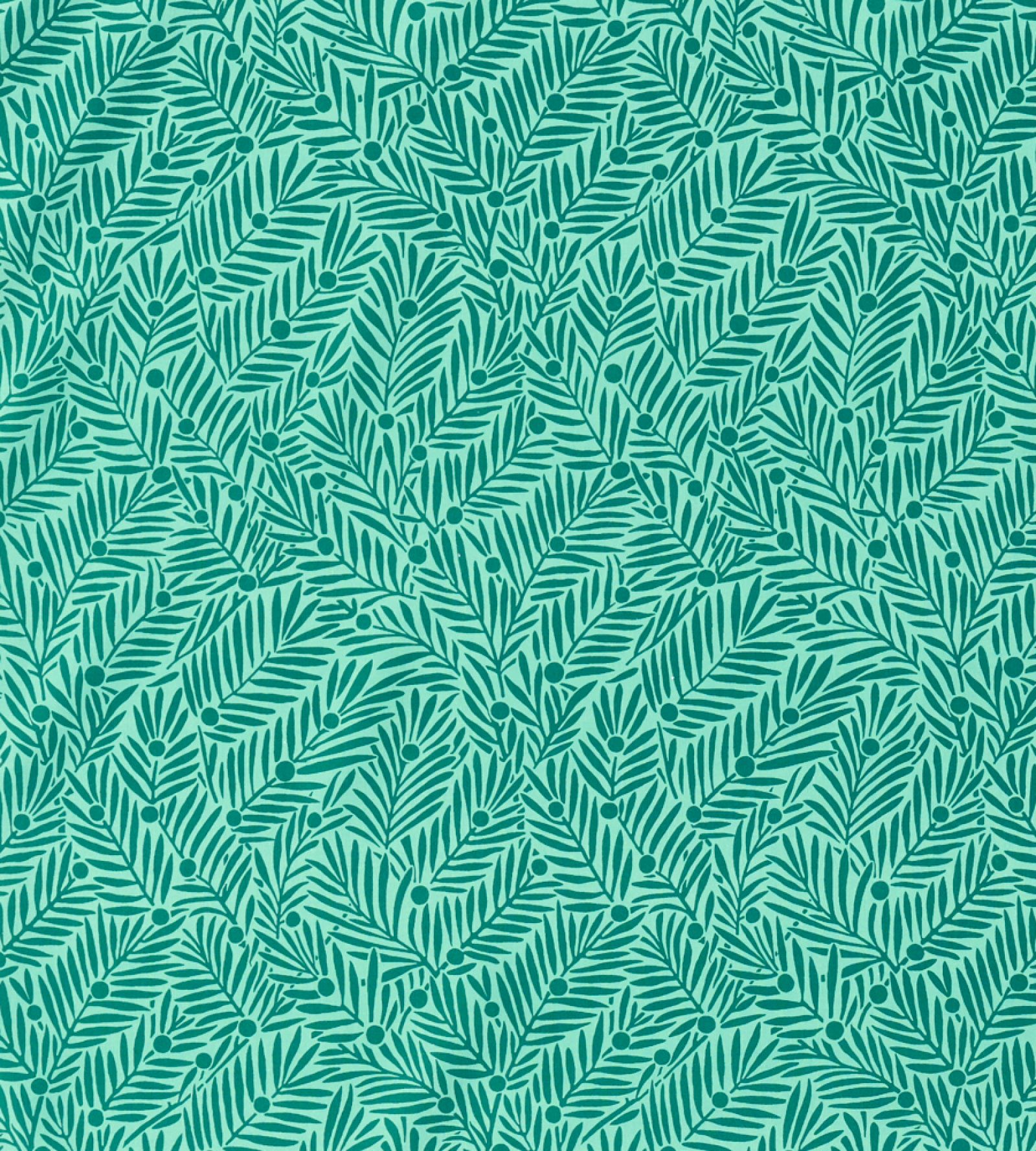 yew-and-aril-morris-and-co-teal-fabric-227225-image01 Morris & Co kangas Yew & Aril