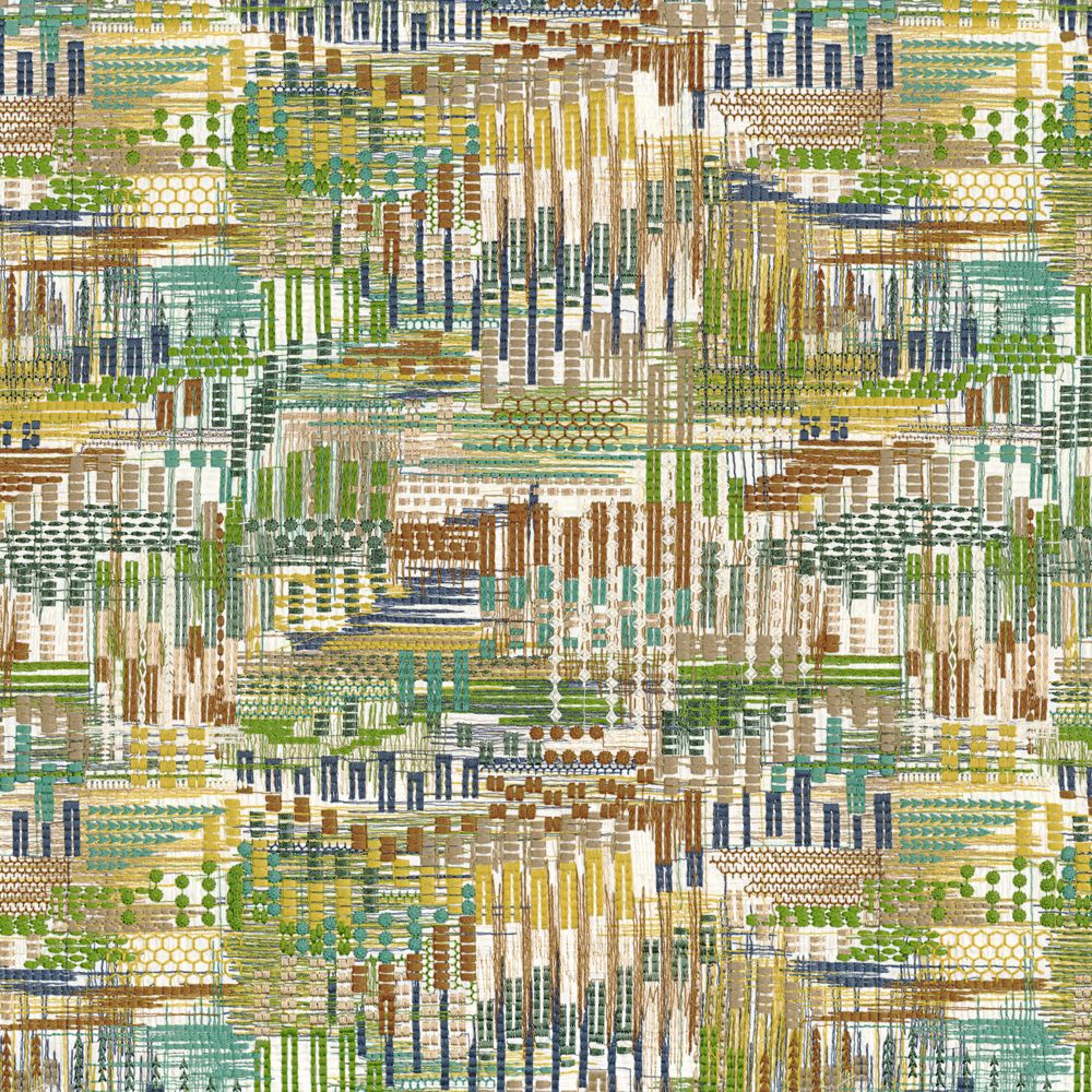 Casamance kangas Point De Vue Vert Moutarde