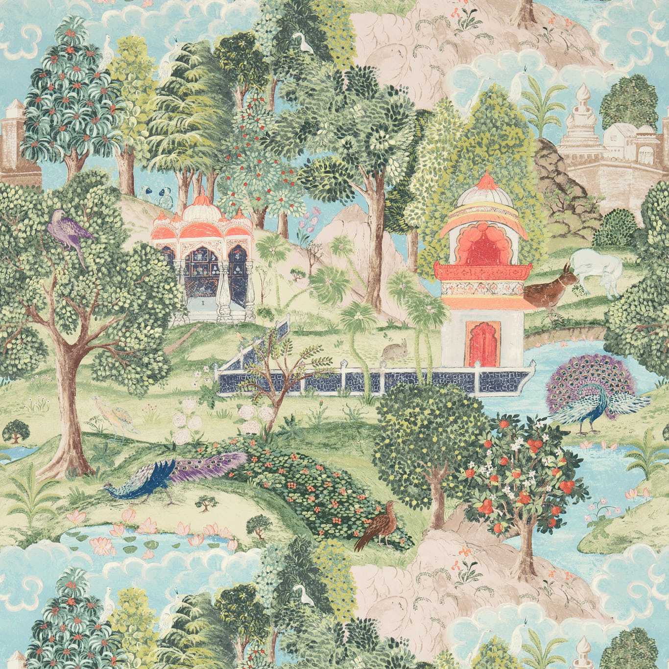 Zoffany tapeet Peacock Garden