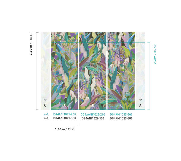 animalazur Masureel tapeet Animal Azur