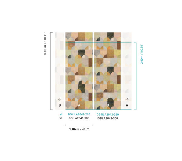 Masureel tapeet Arc Peach