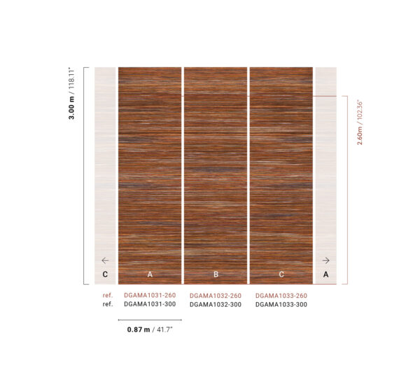 Masureel tapeet Pai-Pai Russet
