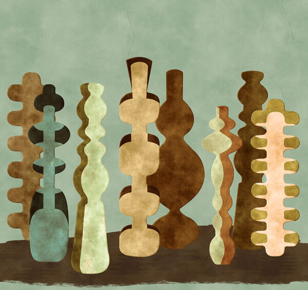 dgpot104x-1 Masureel tapeet Potteries Emerald (S08)