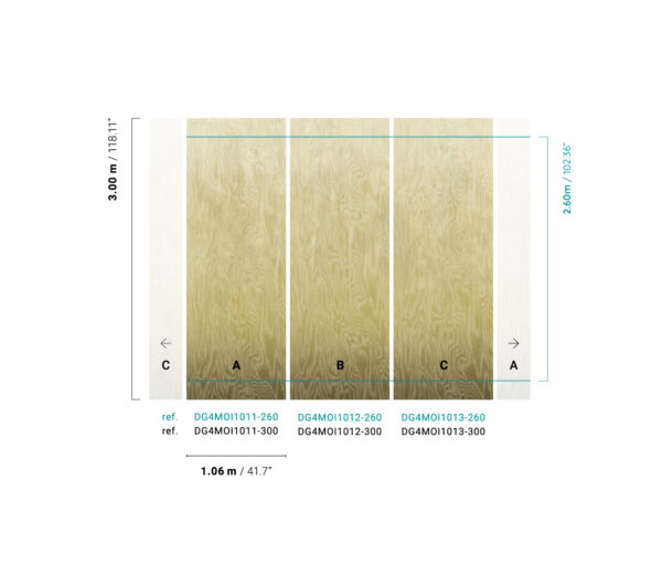 Masureel tapeet Moire Gold