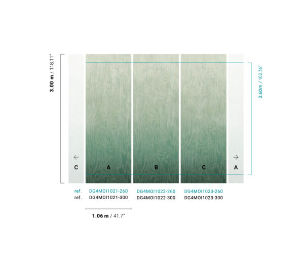 Masureel tapeet Moire Green