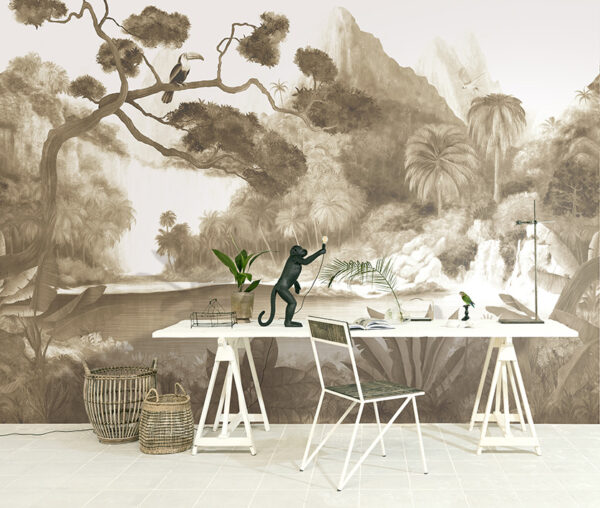 pictdg4tou101x Masureel tapeet Toucan Sepia