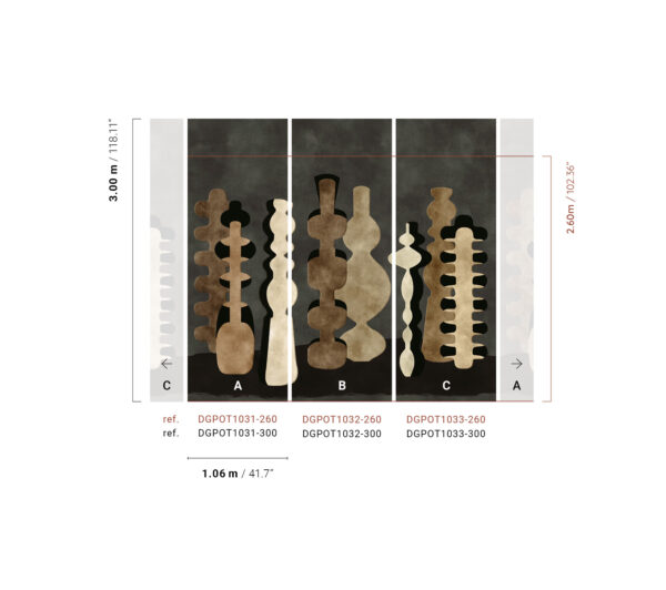 Masureel tapeet Potteries Clay (S08)