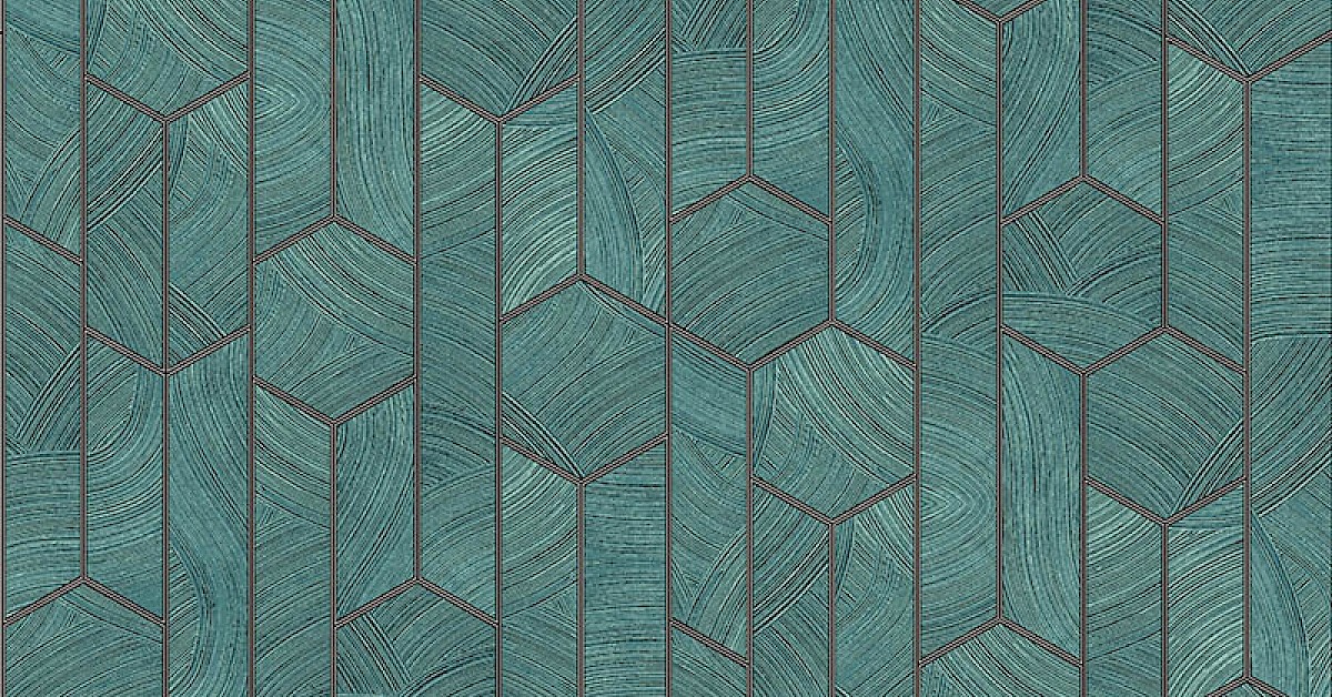 Masureel tapeet Kantha Teal