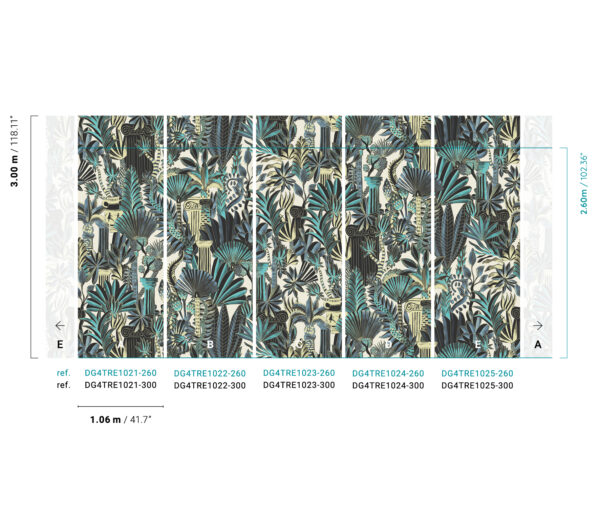 Masureel tapeet Tresor Lime