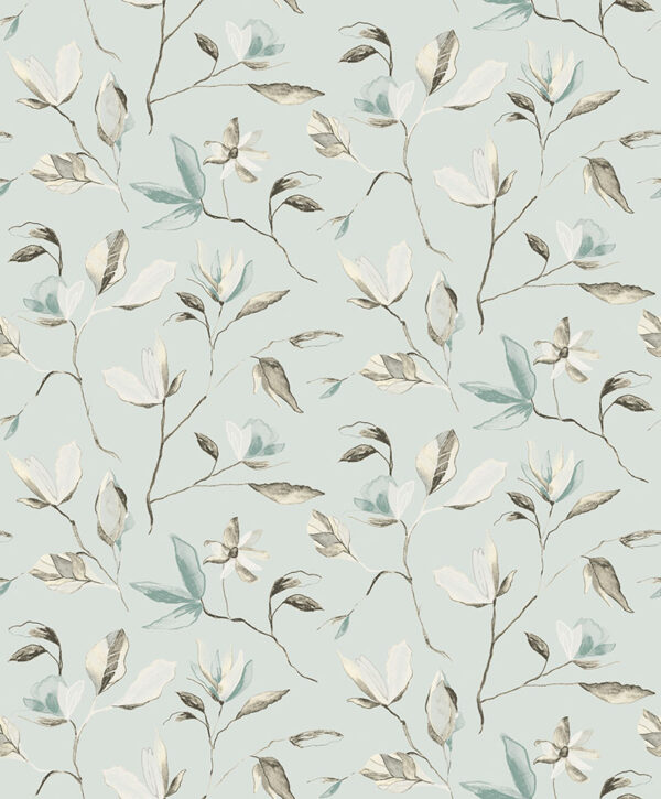 zen004_g Masureel tapeet Blooming Teal