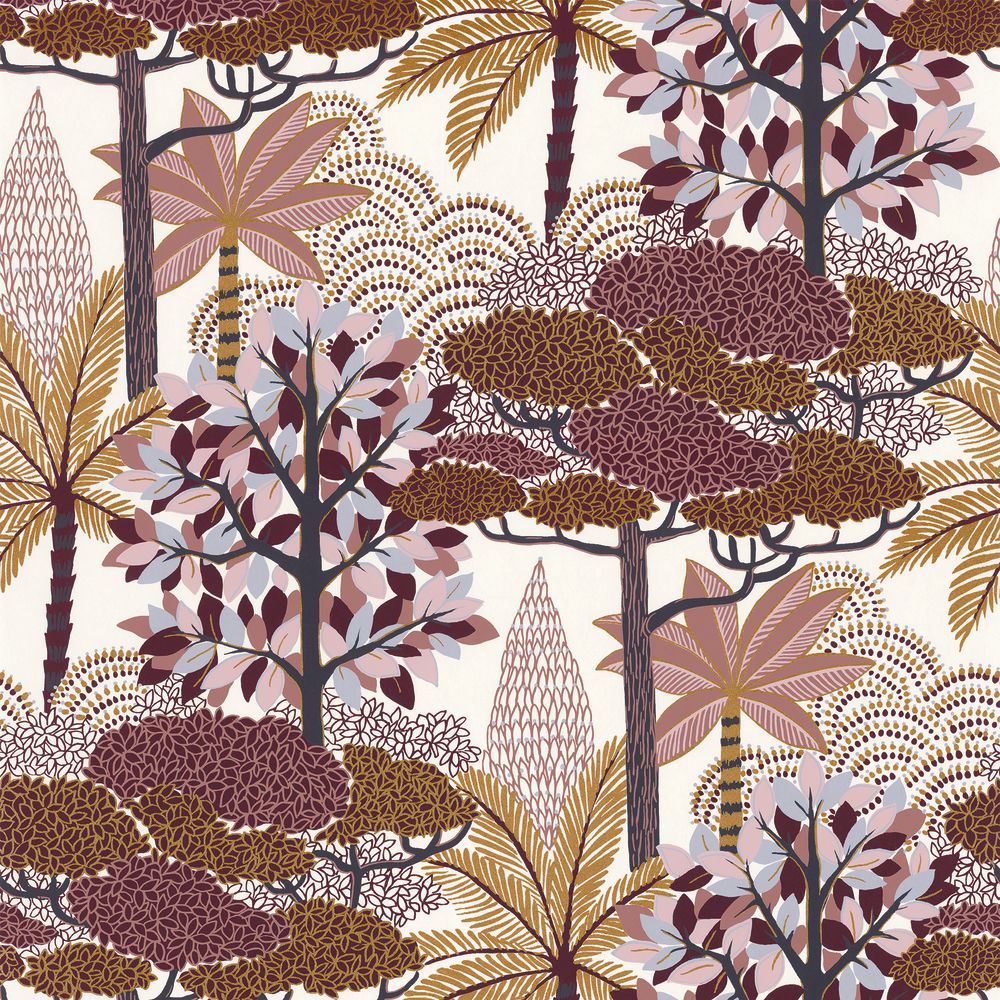 Casamance tapeet Marakanda Blanc/Bois De Rose