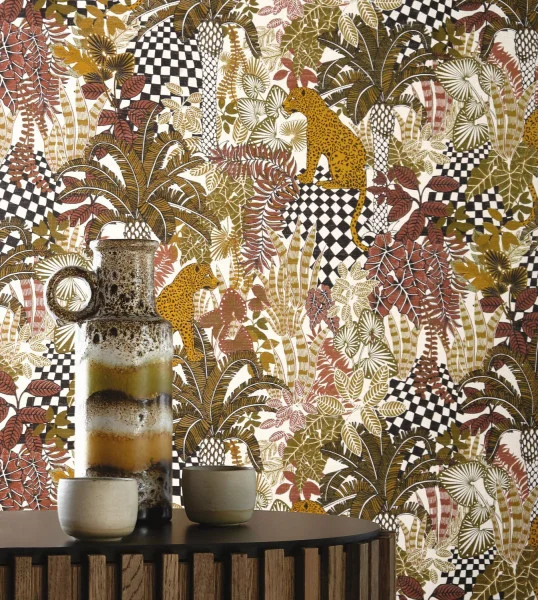 Casamance tapeet Belize Encre/Kaki