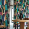 Casamance tapeet Assemblage Blanc/Chocolat