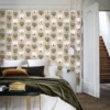 Casamance tapeet Dauphine Grege/Vert Argile