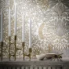 Casamance tapeet Chardon Blanc/Doré