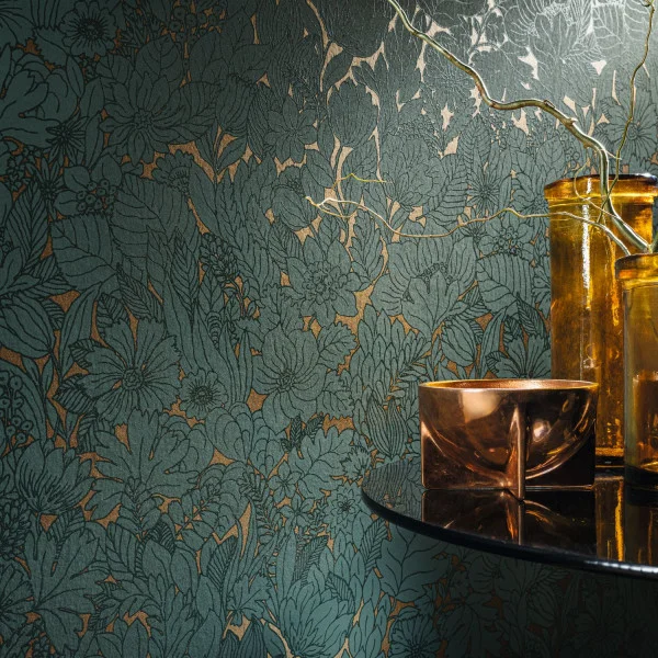 Casamance tapeet Dahlia Vanille/Or