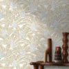 Casamance tapeet Palmeta Blanc/Dore