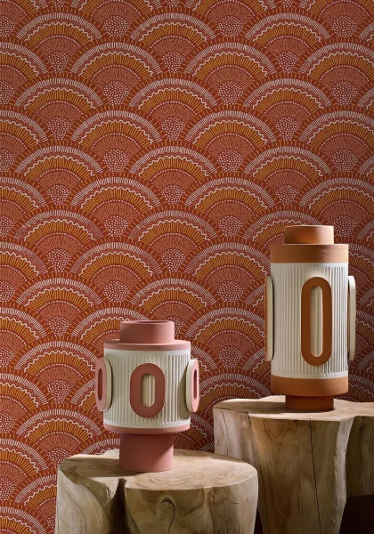 Casamance tapeet Otto Terre De Sienne