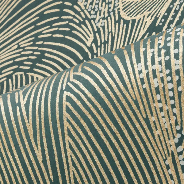 Casamance tapeet Marée Haute Vert Anglais/Doré