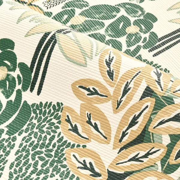 Casamance tapeet Peradeniya Blanc/Emeraude