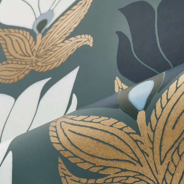 Casamance tapeet Dauphine Vert De Gris/Doré