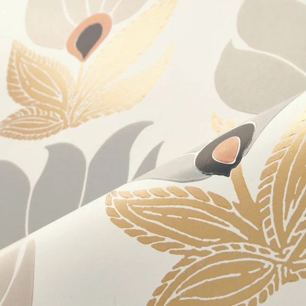 Casamance tapeet Dauphine Blanc/Doré