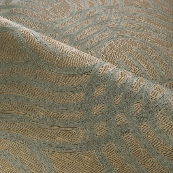 Casamance tapeet Auraria Vert De Gris/Doré