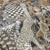 Casamance tapeet Belize Damier Noir/Fauve