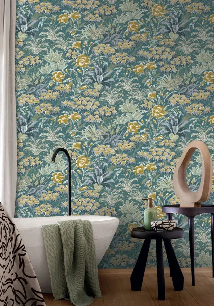 Casamance tapeet Alba Noir/Grenat