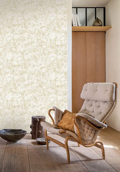 Casamance tapeet Dahlia Vanille/Or
