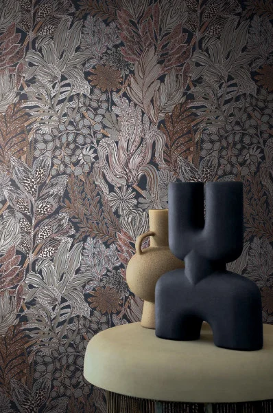 Casamance tapeet Borromee Marine/Rose